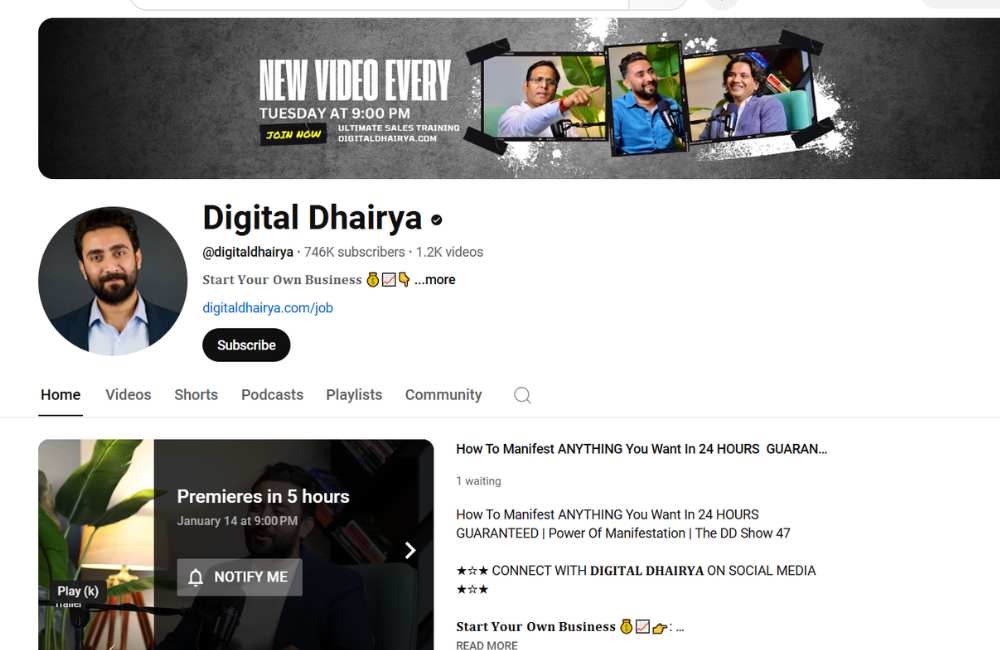 digital dhairya youtube channel